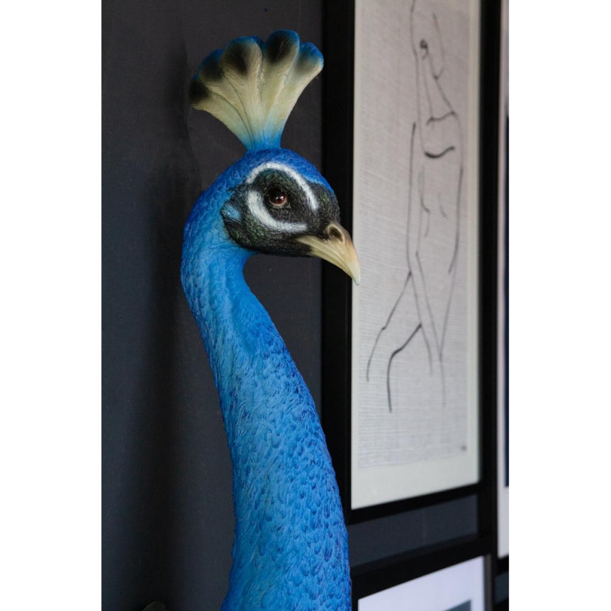 Beautiful Blue Peacock Head Wall Decoration – image 2