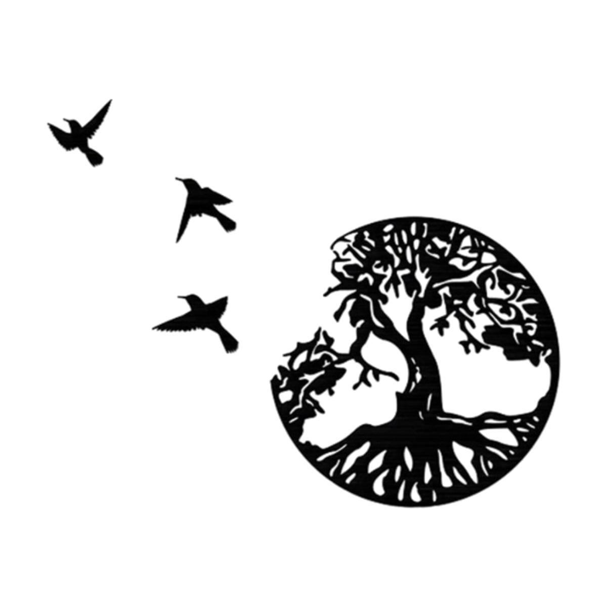 Birds Tree of Life Wall Ornament - Black – image 1