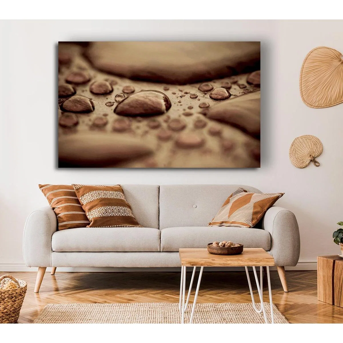 Chocolate Raindrop Canvas Print Wall Art - Yellow / 66.04cm – image 2