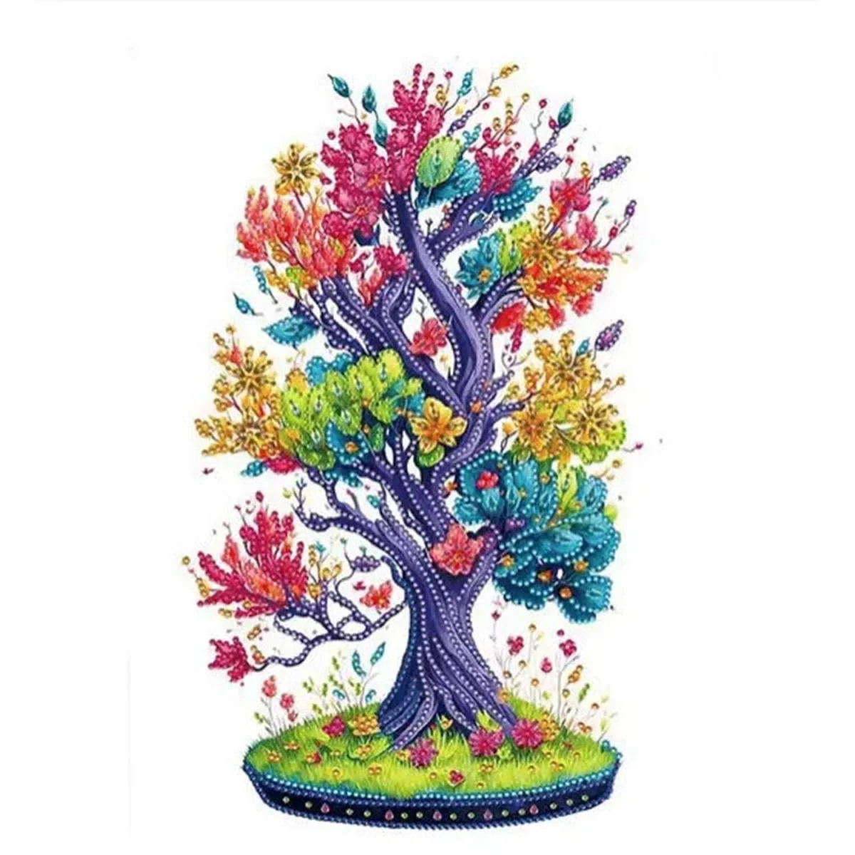 Tall Rainbow Tree - multi Diamond Painting Kit – Diamond Art for Adults – image 2