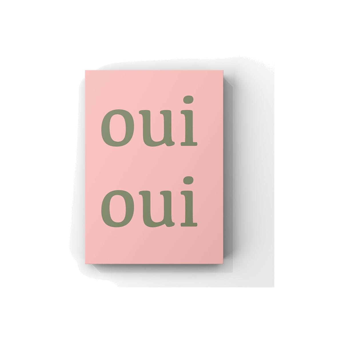 Oui Oui Typography Wall Art Print - Pink – image 1
