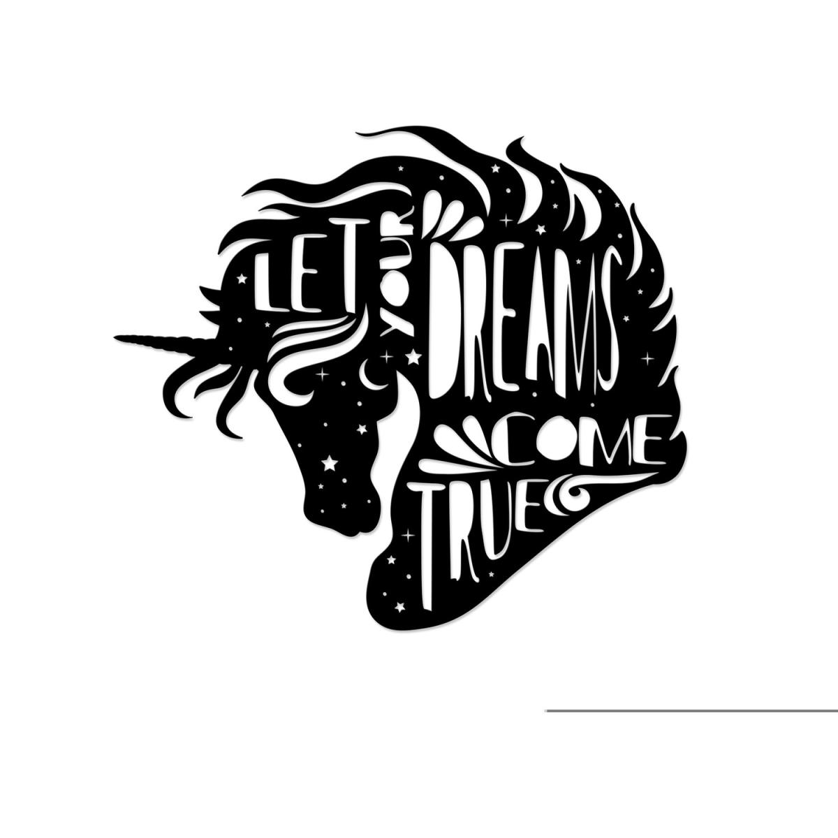 Dreams Come True  Wall Art Metal Decorative Object - Black - Black – image 2