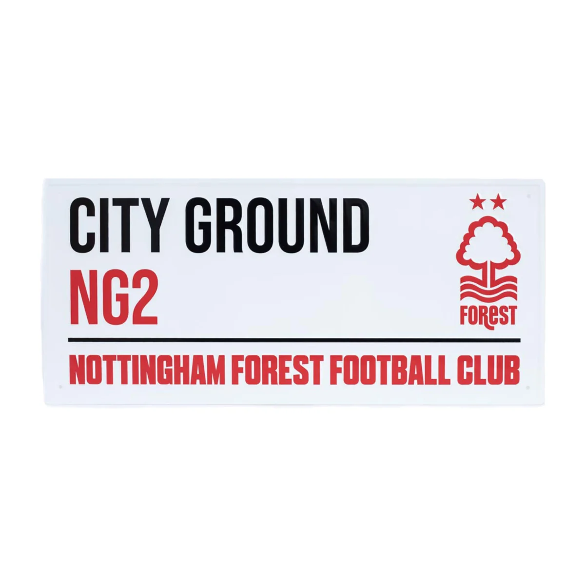 Nottingham Forest FC City Ground Street Sign A - White/Red/Black – image 1