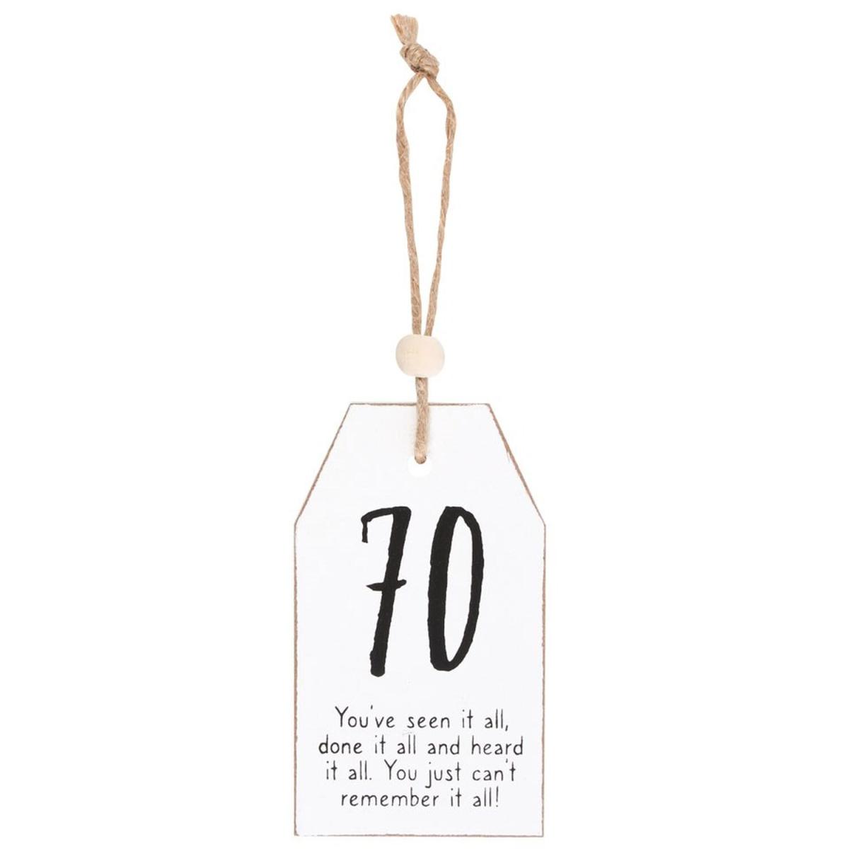 Small Hanging Tag Sentiment Sign - 70th Birthday – image 13