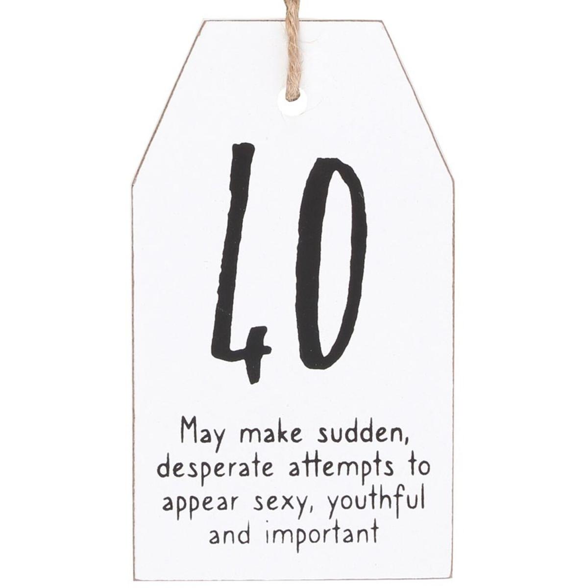 Small Hanging Tag Sentiment Sign - 70th Birthday – image 24