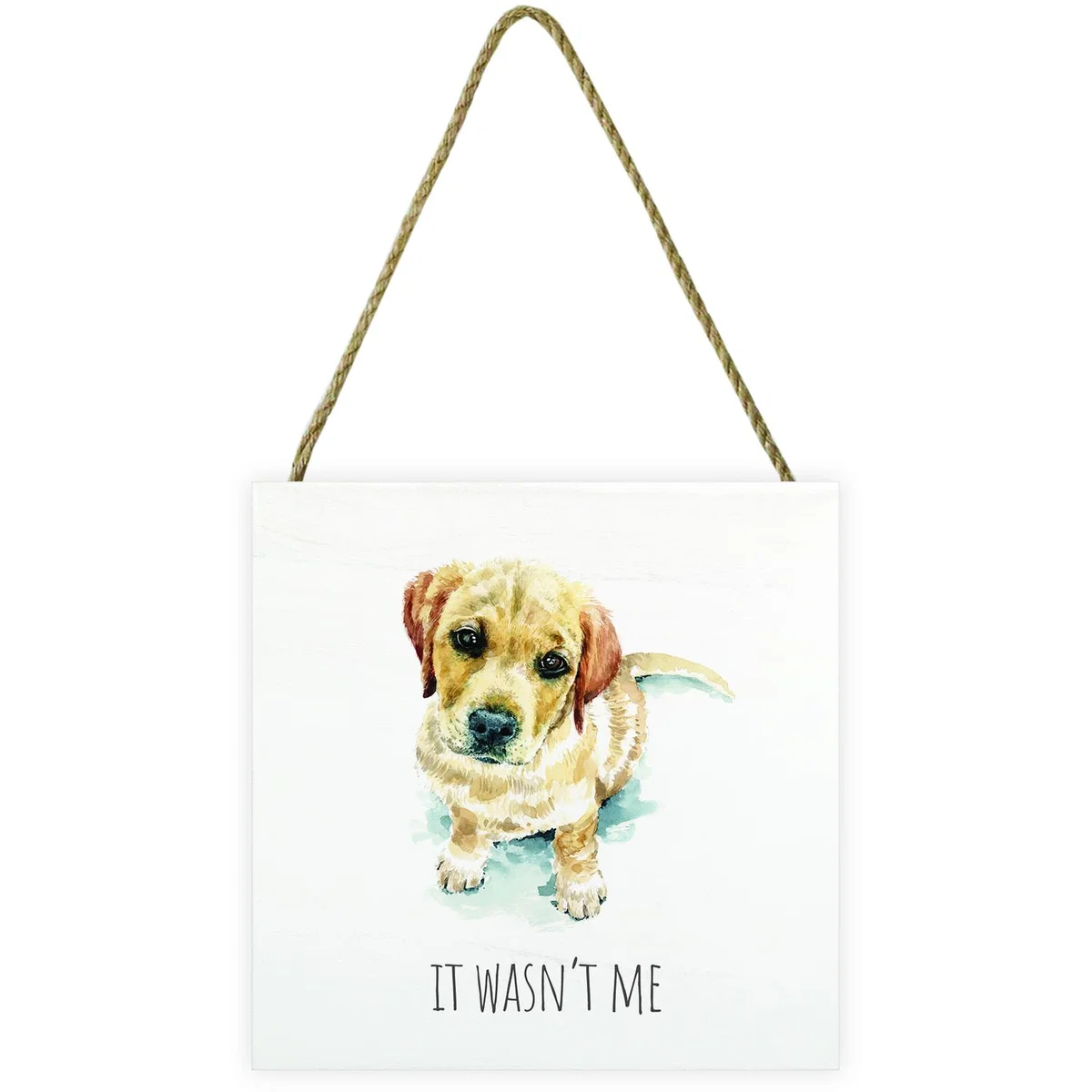 Louise Nisbet (Golden Retriever) Wooden Block - White – image 2