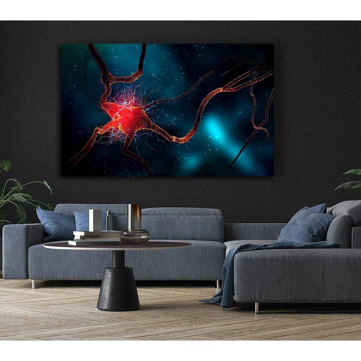 Neuron Canvas Print Wall Art - Yellow / 50.8cm – image 6