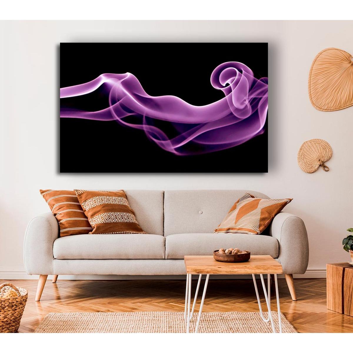 Purple Smoke Canvas Print Wall Art - Yellow / 35.56cm – image 4