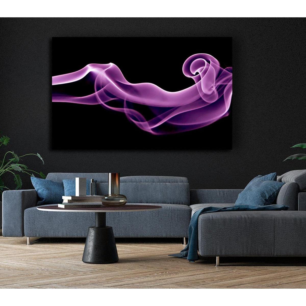 Purple Smoke Canvas Print Wall Art - Yellow / 35.56cm – image 6