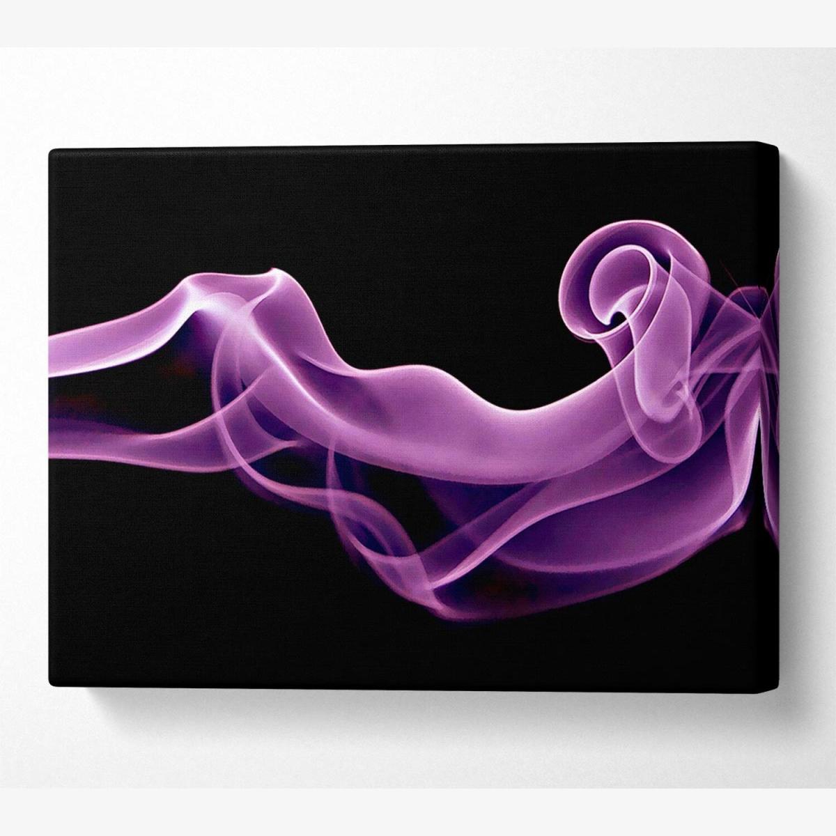 Purple Smoke Canvas Print Wall Art - Yellow / 35.56cm – image 1