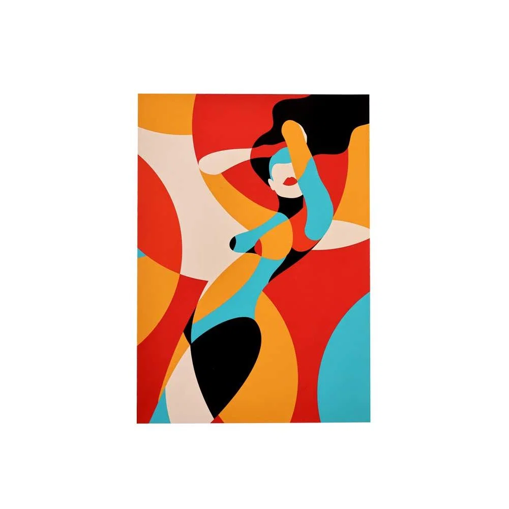Fire By Sofia Doudine A2 Art Print With Black Wooden Frame – image 2