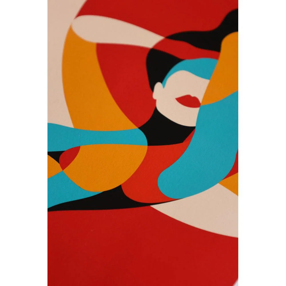 Fire By Sofia Doudine A2 Art Print With Black Wooden Frame – image 3