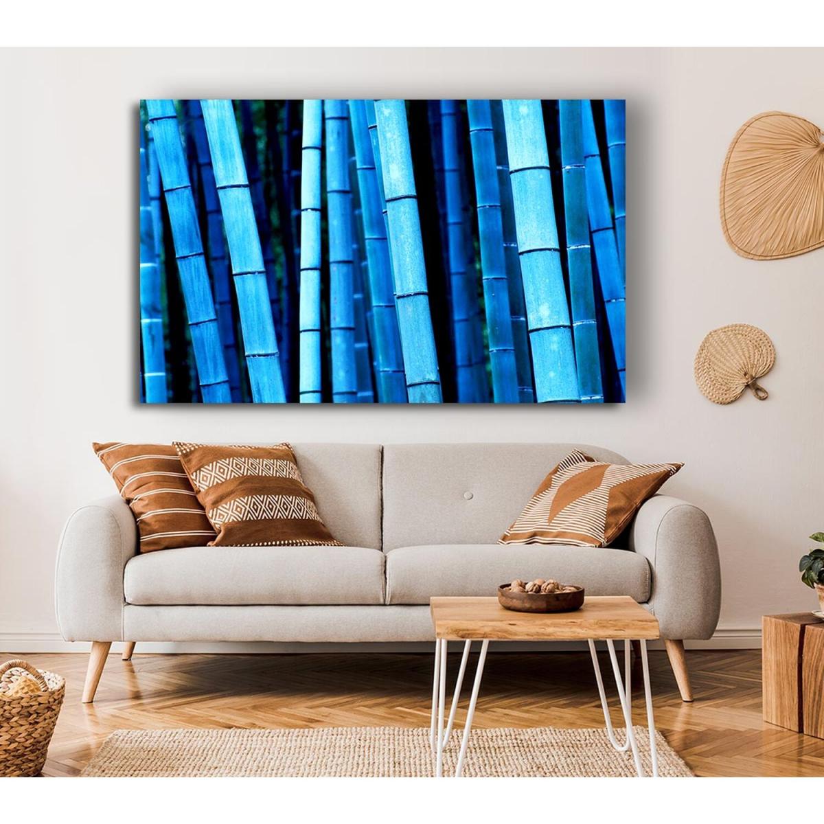 Bamboo Blues Canvas Print Wall Art - Yellow / 81.28cm – image 4