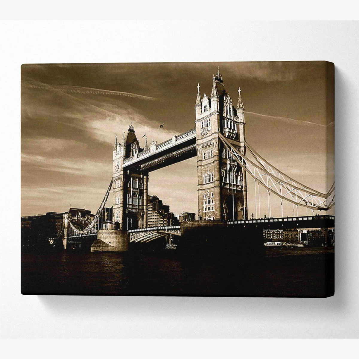 London Brown Beauty Canvas Print Wall Art - Yellow / 81.28cm – image 1