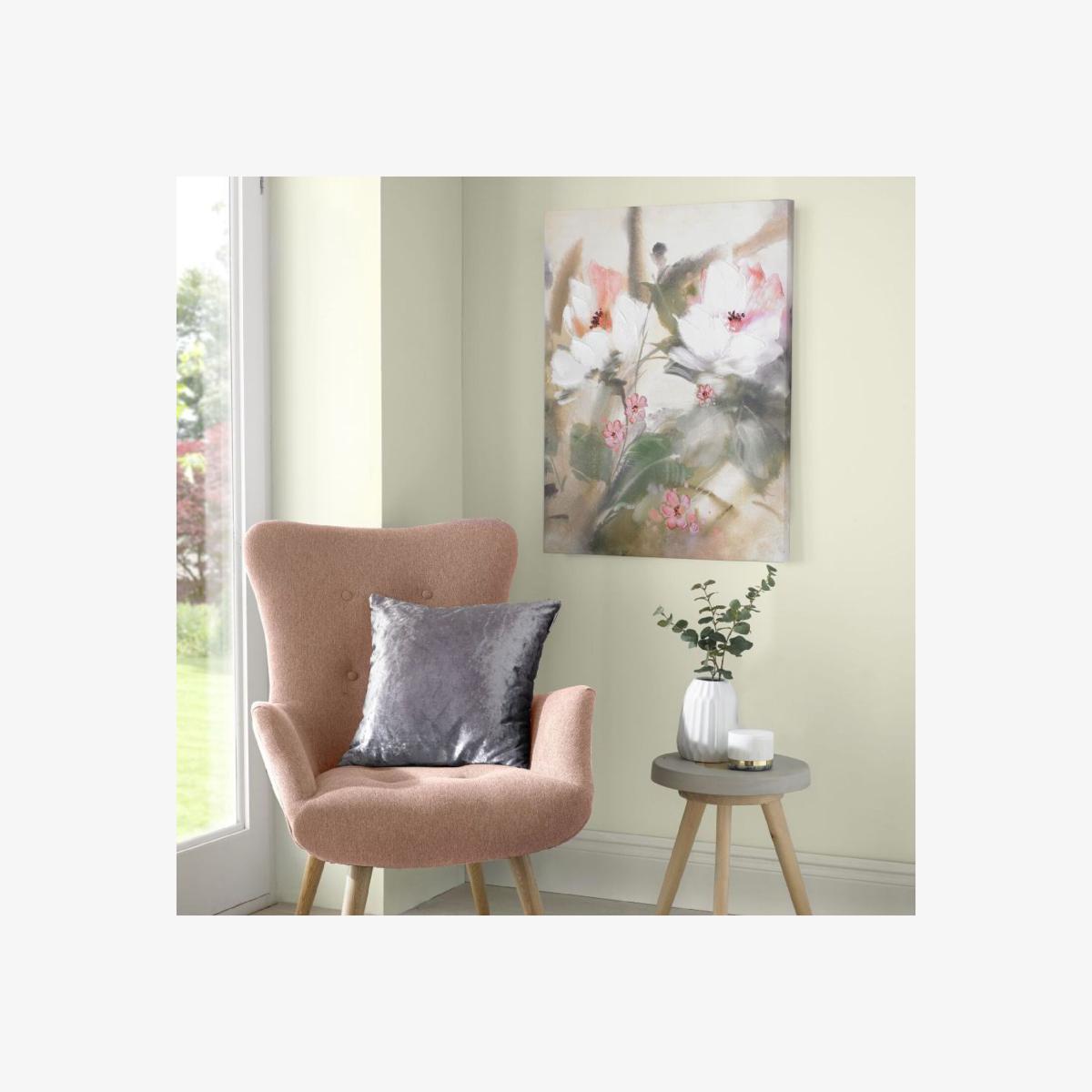 Art for the Home PinkWhite Tropical blooms Floral Printed Canvas (Was 50) - Beige