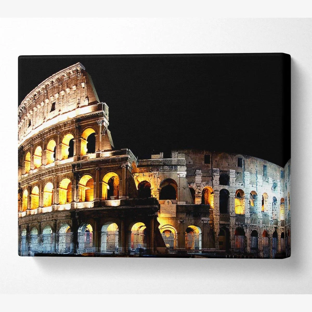 Lights Of The Colosseum Canvas Print Wall Art - Yellow / 66.04cm – image 1