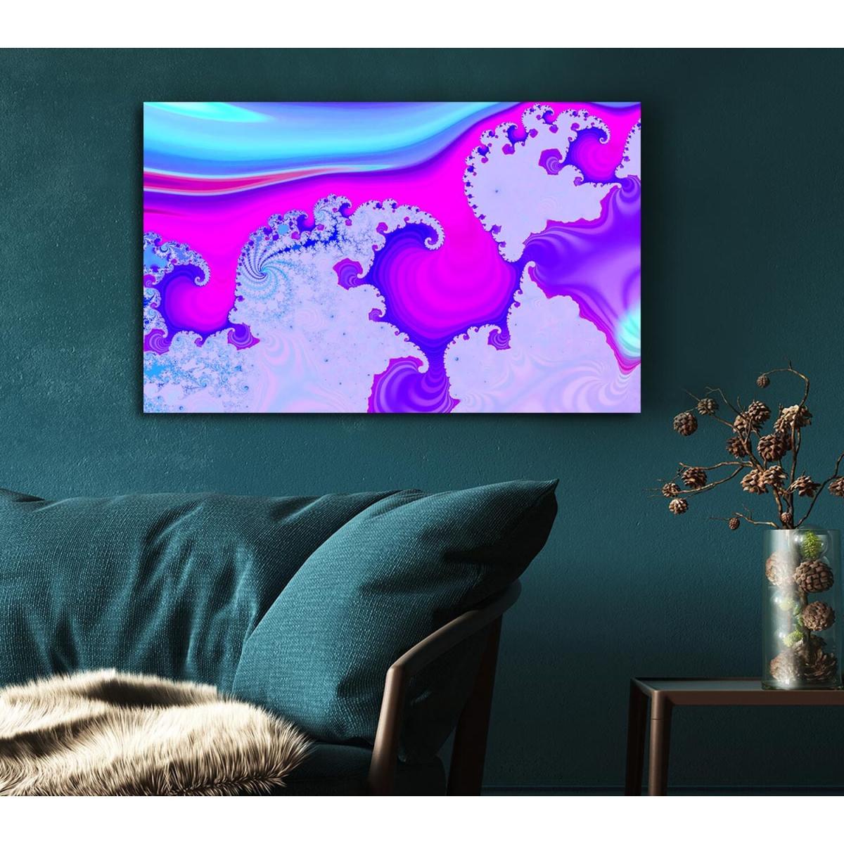 Psychedelic Wave Canvas Print Wall Art - Yellow / 66.04cm – image 5