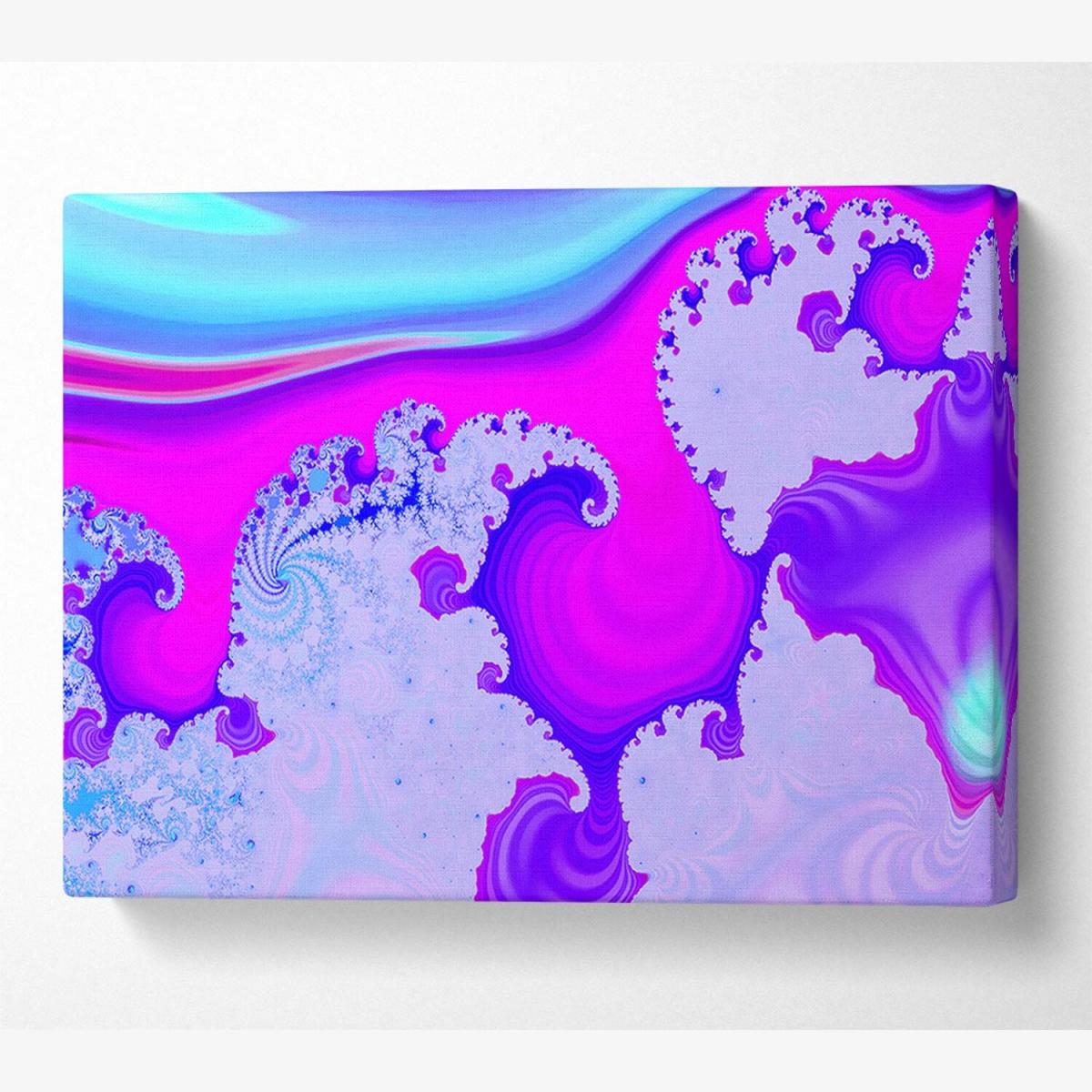 Psychedelic Wave Canvas Print Wall Art - Yellow / 66.04cm – image 1