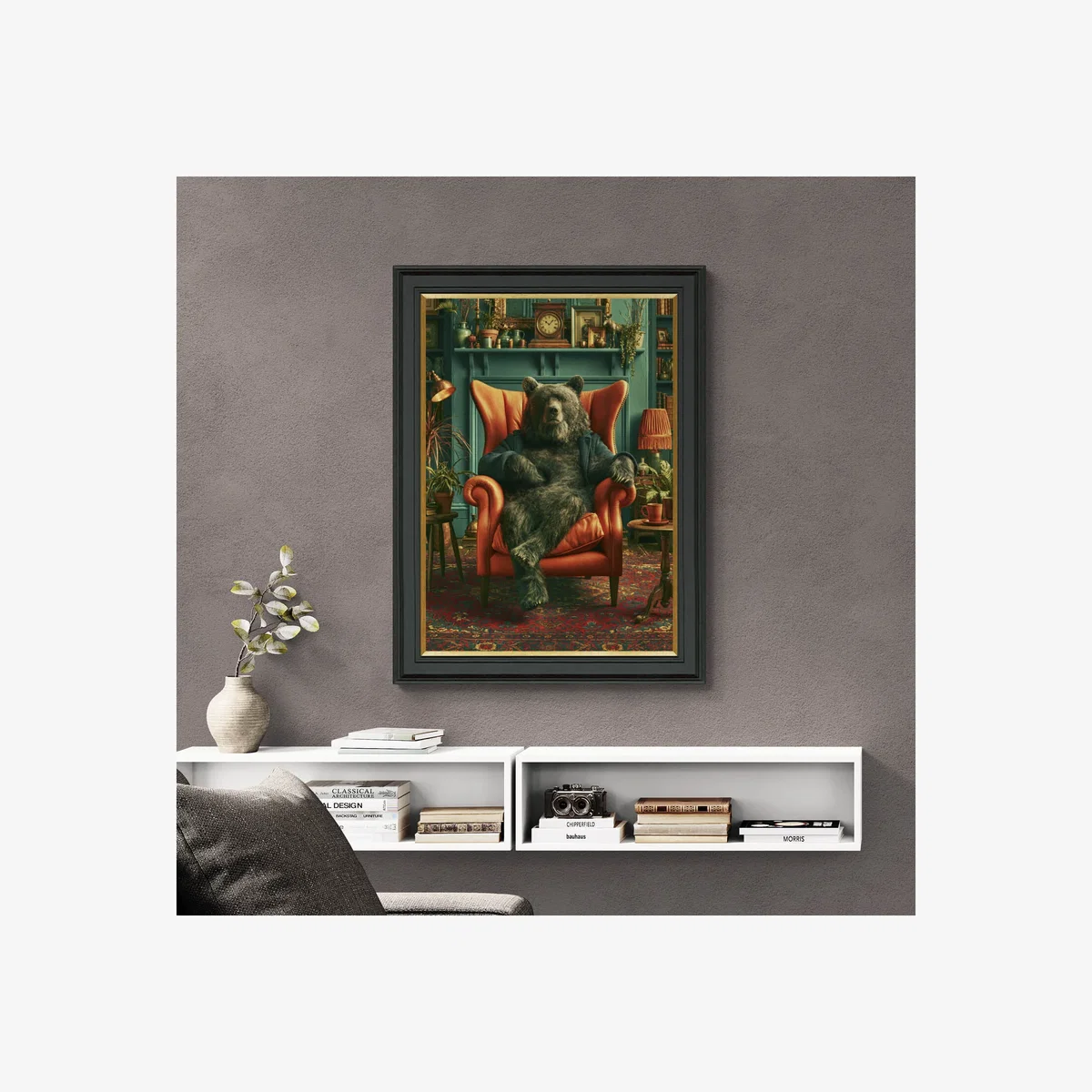 Comfy Bear Framed Print – image 1