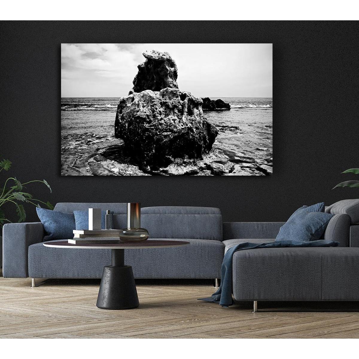 The Rock Of The Ocean B n W - Yellow / Medium 20 x 32 Inches – image 4