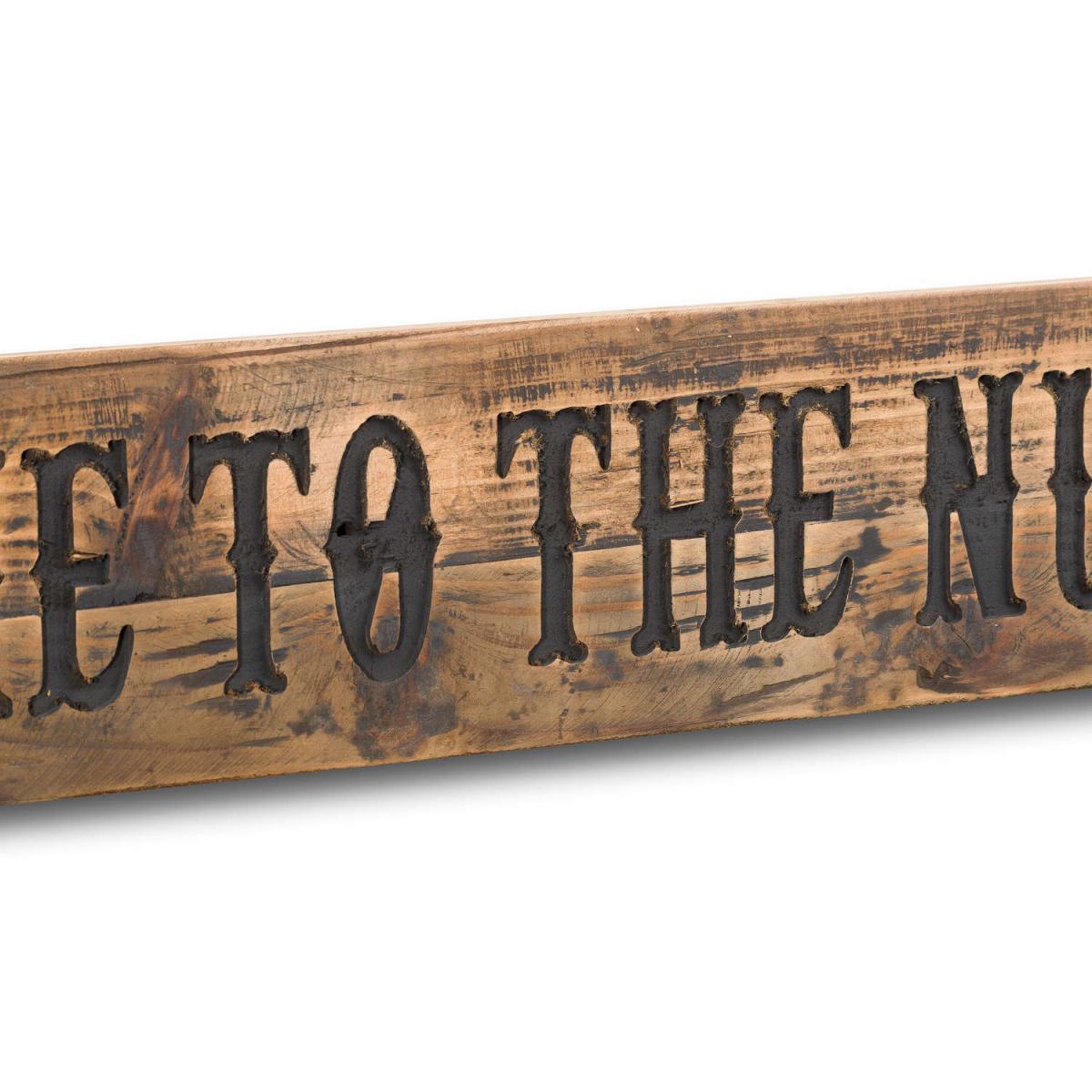 Nut House Rustic Message Plaque Quirky Sign - Brown – image 2