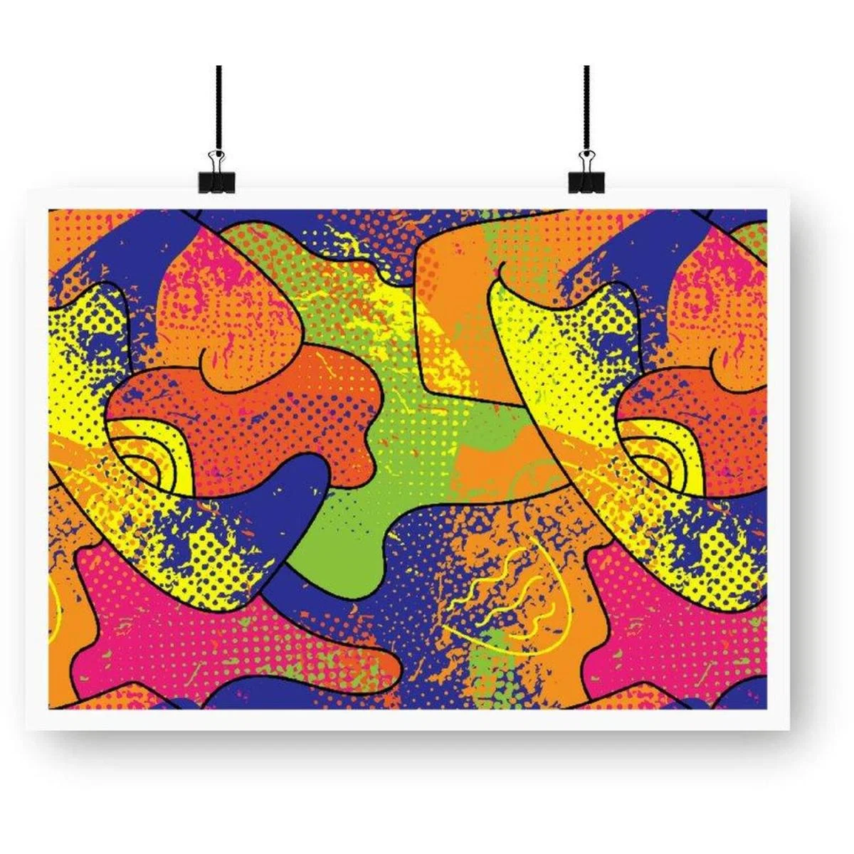 Bright Abstract Pattern Art Print - Red / 84.1cm – image 4