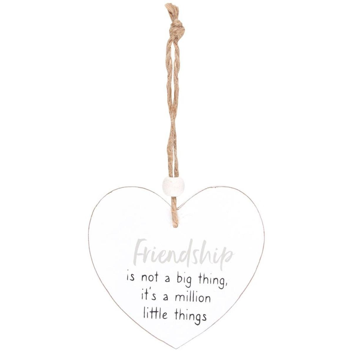 Small Hanging Heart Sentiment Sign - Friendship – image 2