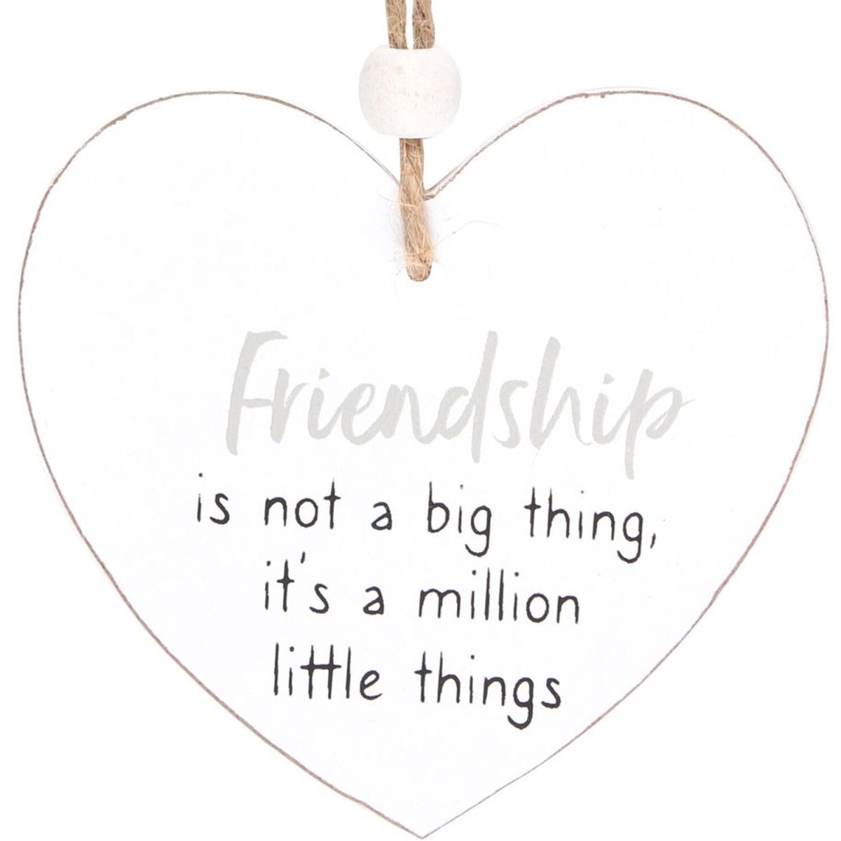 Small Hanging Heart Sentiment Sign - Friendship – image 3