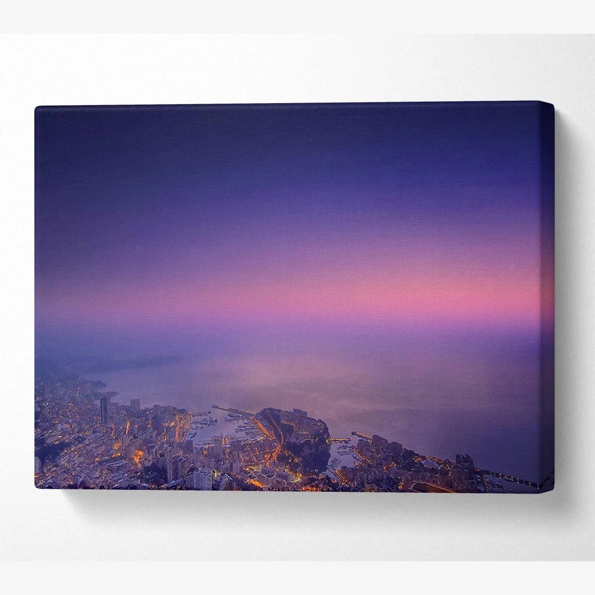 Monte Carlo Monaco Mist Canvas Print Wall Art - Yellow / 66.04cm – image 1
