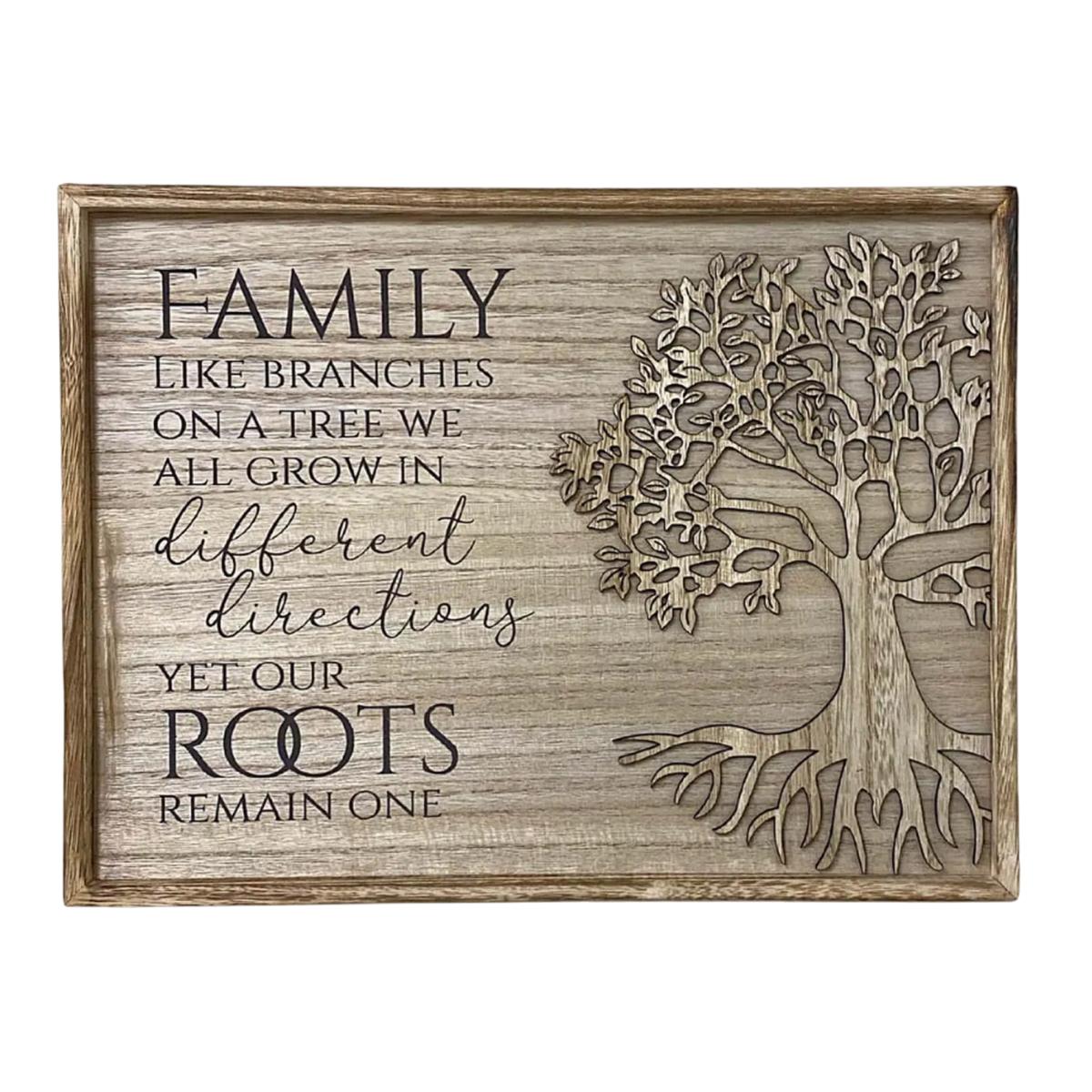 Tree Of Life Family Plaque - Brown