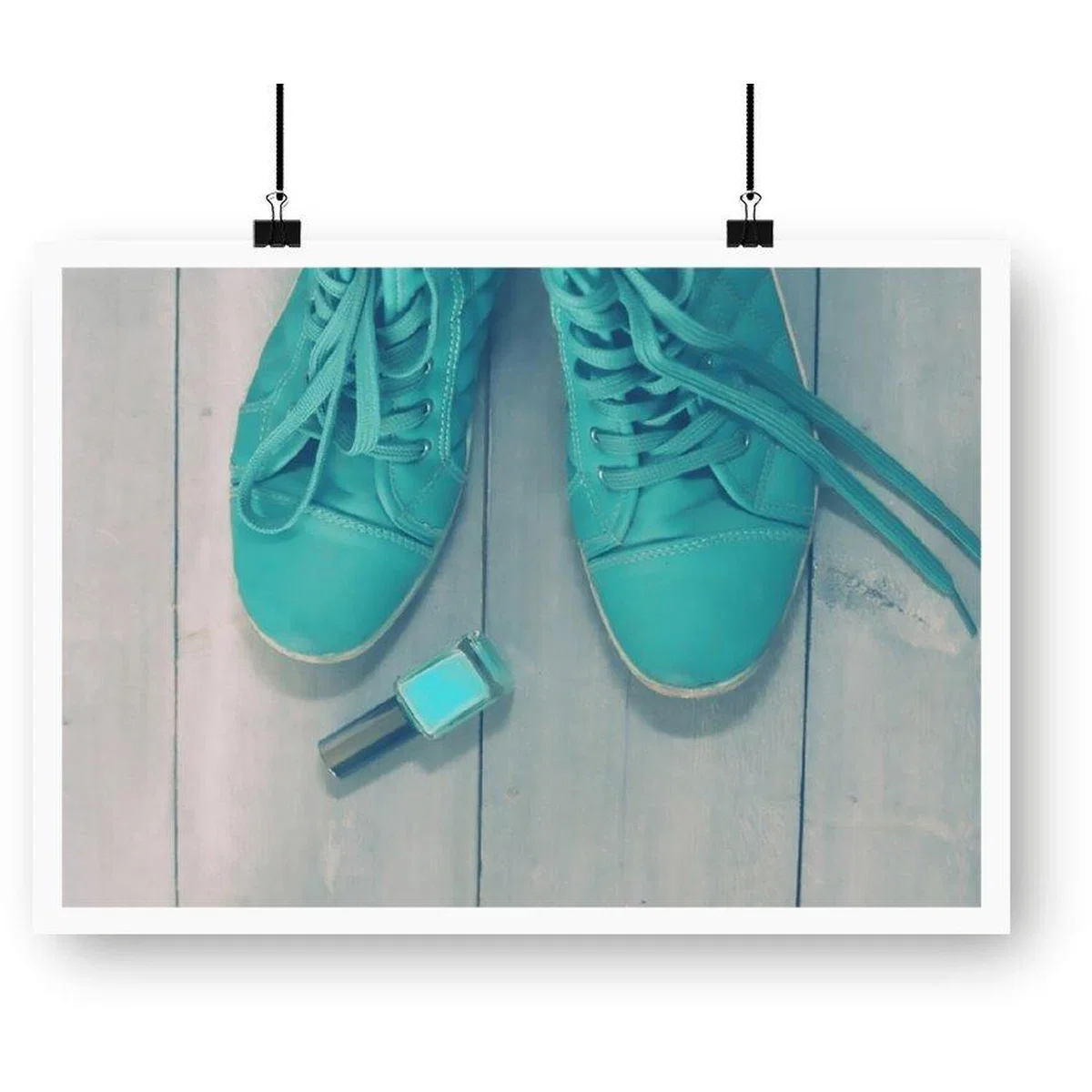 Lipstick Shoes Art Print - Blue / 59.4cm – image 2