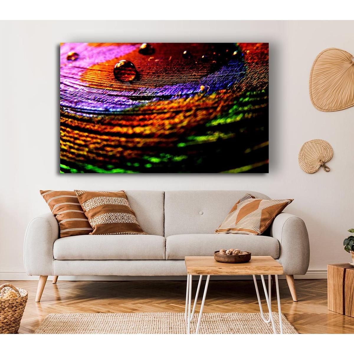 Colourful Bubble Ripples Canvas Print Wall Art - Yellow / 66.04cm – image 4