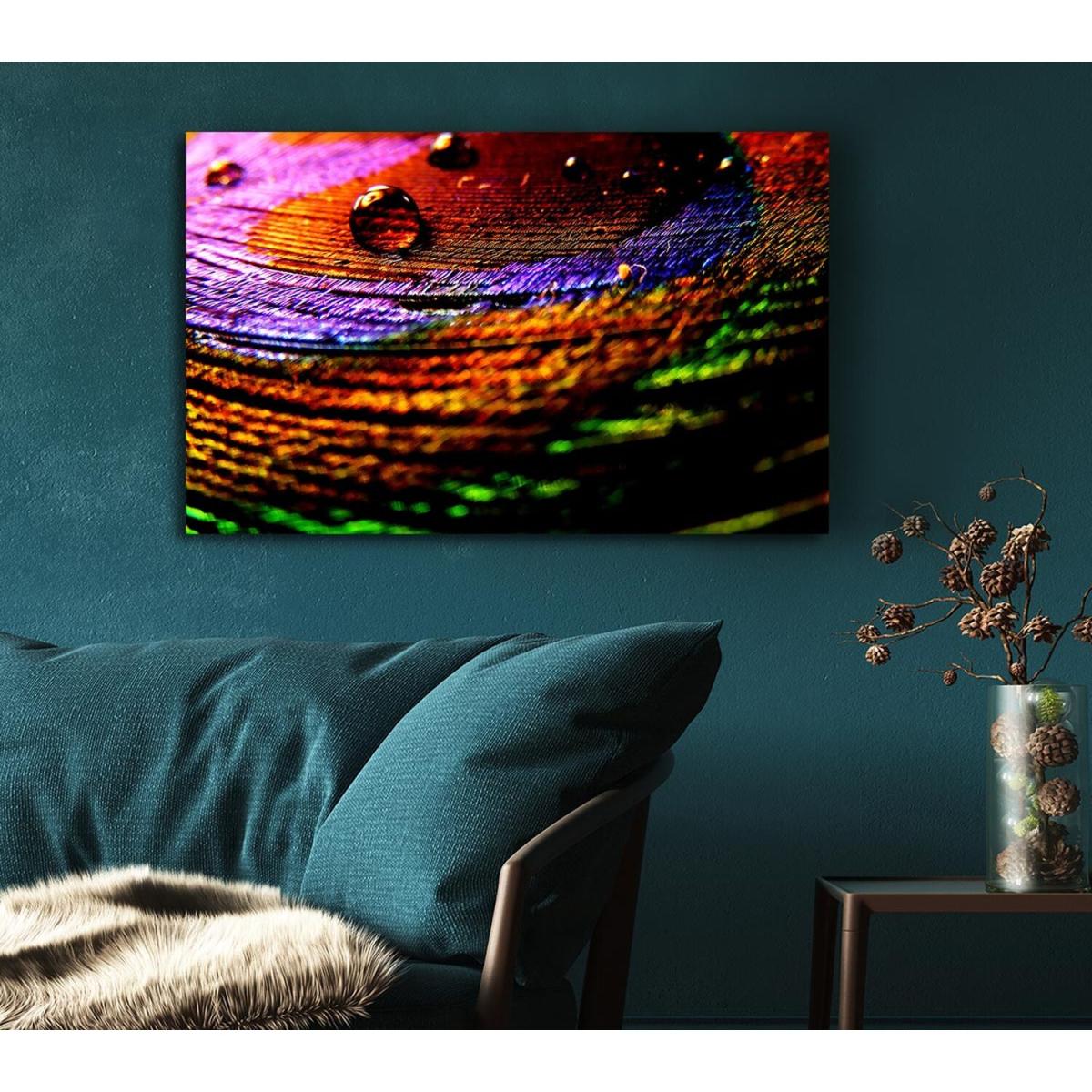 Colourful Bubble Ripples Canvas Print Wall Art - Yellow / 66.04cm – image 5