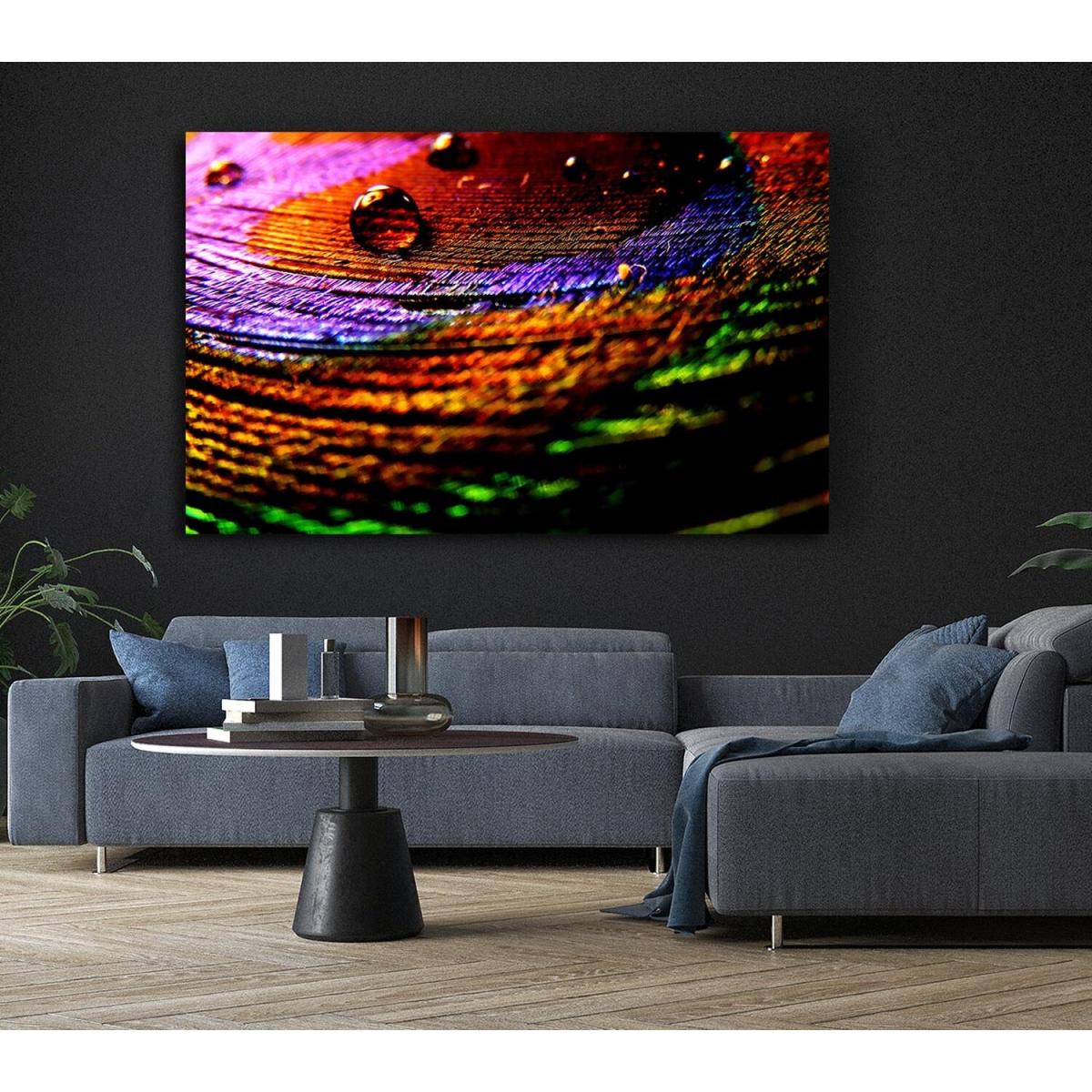 Colourful Bubble Ripples Canvas Print Wall Art - Yellow / 66.04cm – image 6