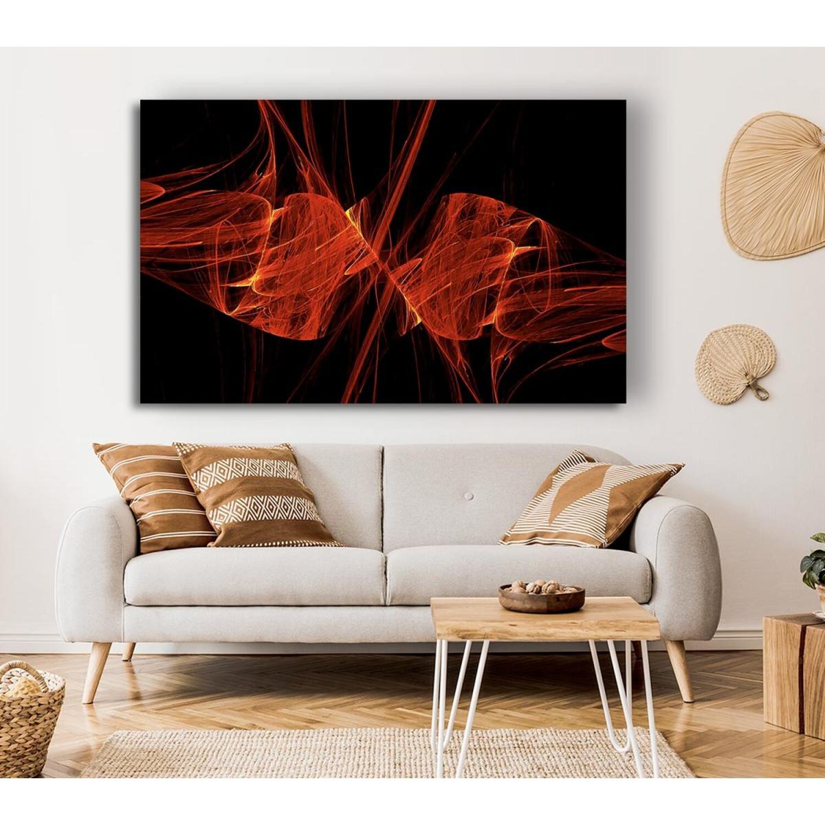 Red Emergance Canvas Print Wall Art - Yellow / 35.56cm – image 4