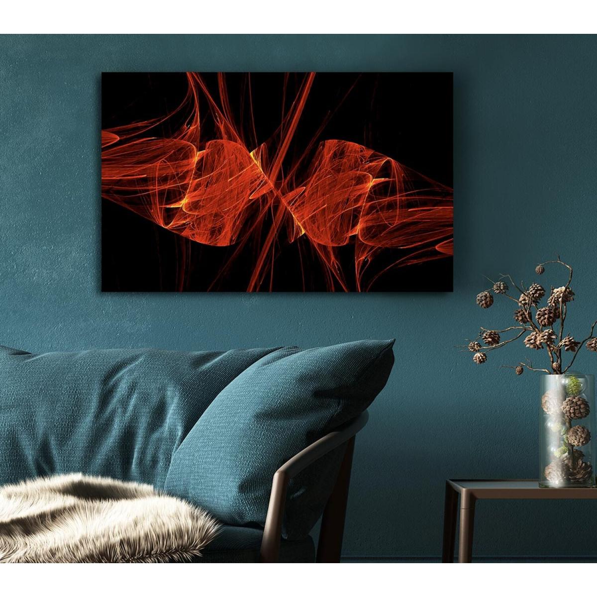Red Emergance Canvas Print Wall Art - Yellow / 35.56cm – image 5