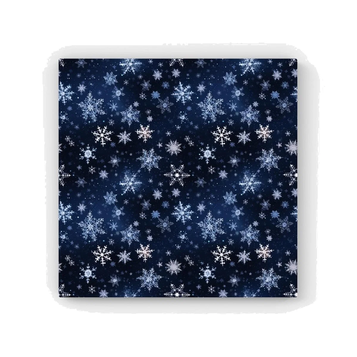 Dreamy And Magical Snowflake HD Metal Print - Blue / 30cm