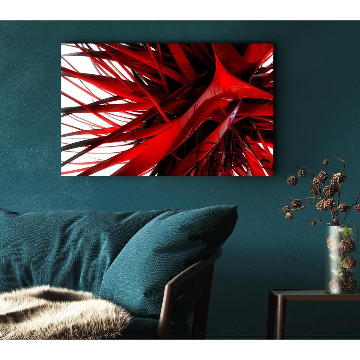 Red Maze Canvas Print Wall Art - Yellow / 35.56cm – image 5