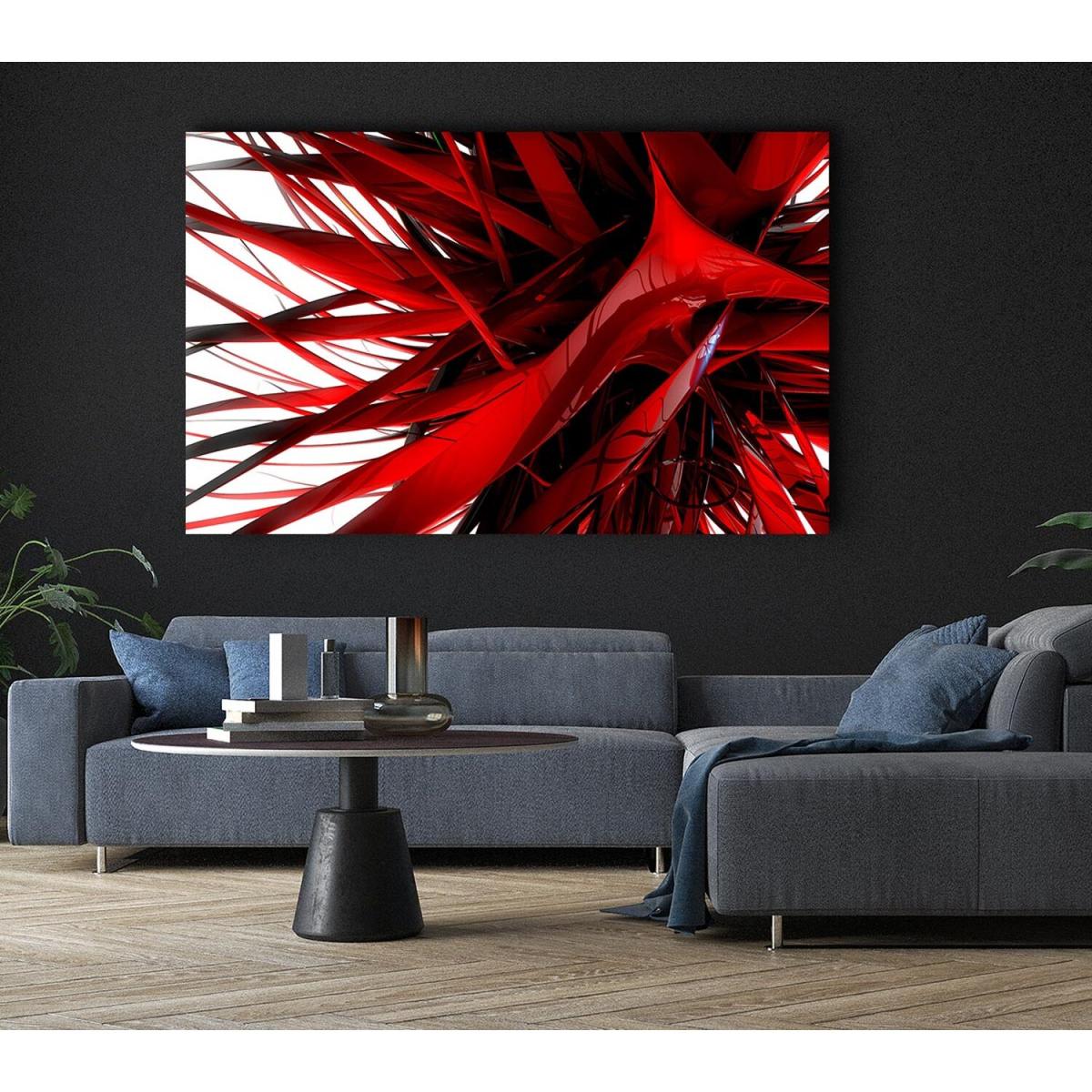 Red Maze Canvas Print Wall Art - Yellow / 35.56cm – image 6