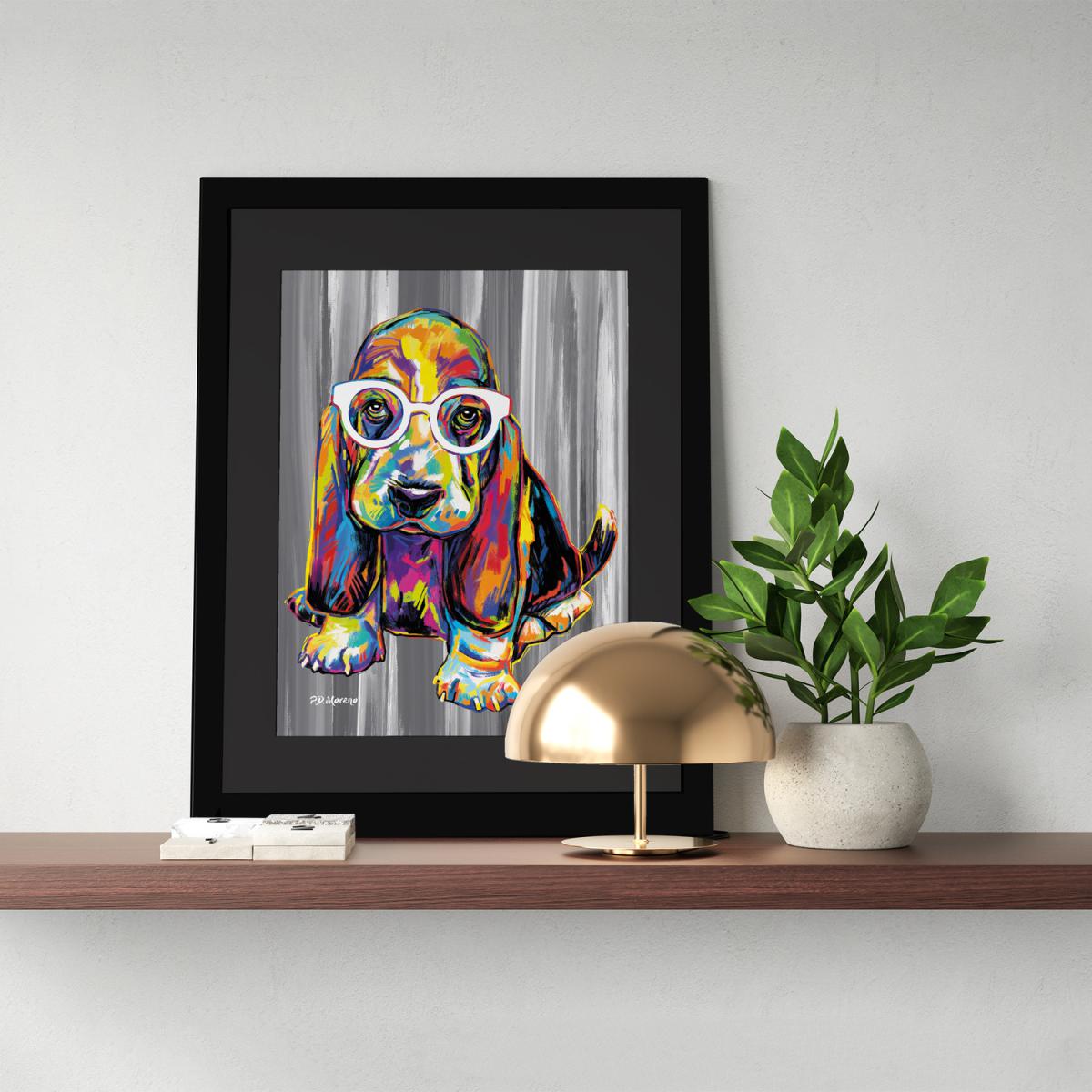 Joshua the Dog Framed Wall Art - Black / 53.5cm – image 2