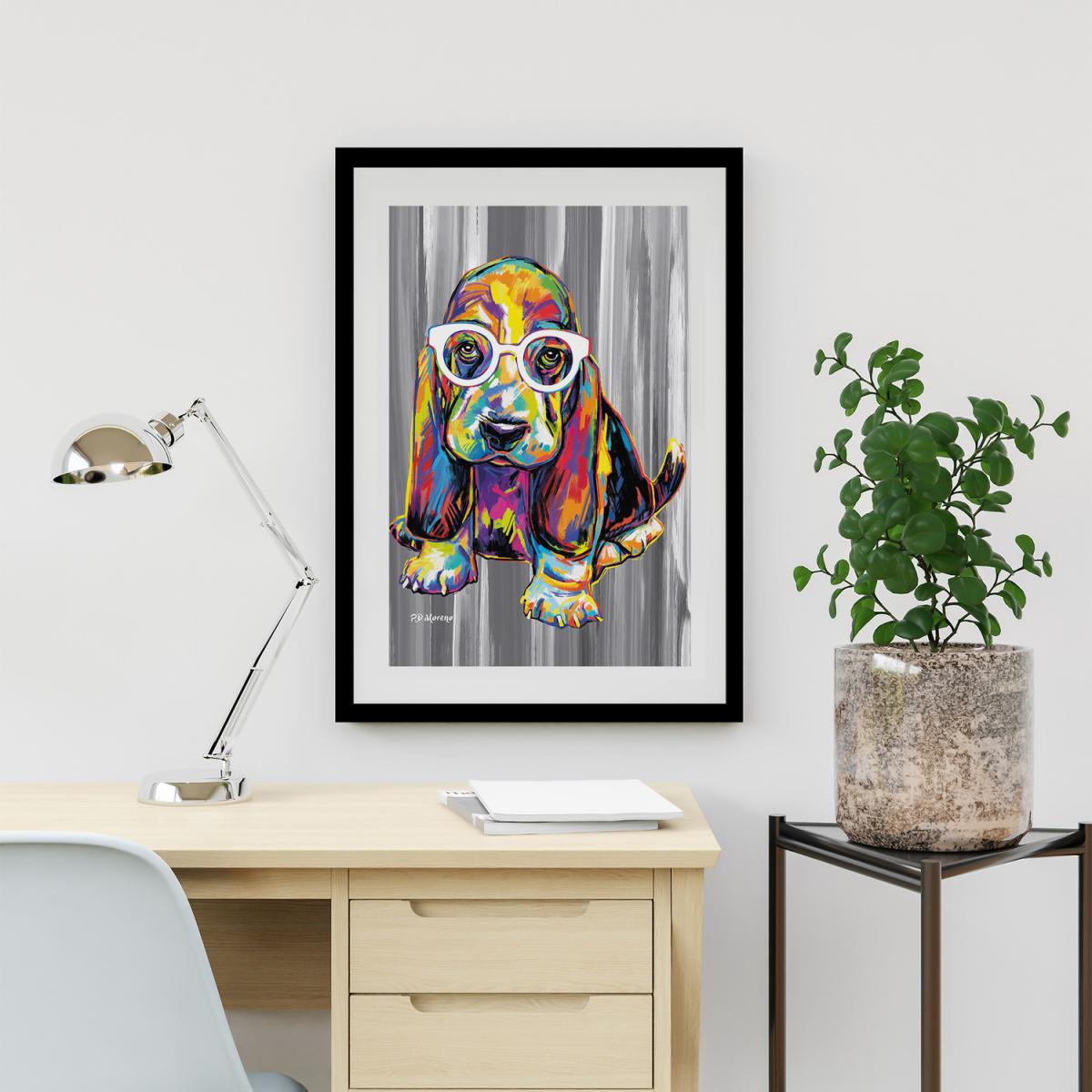 Joshua the Dog Framed Wall Art - Black / 53.5cm – image 6