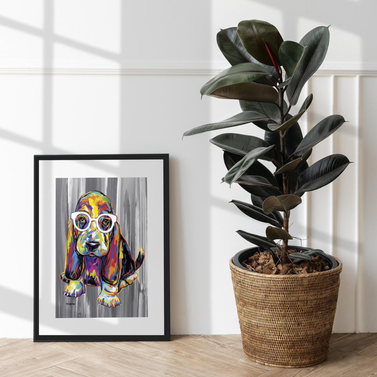 Joshua the Dog Framed Wall Art - Black / 53.5cm – image 7