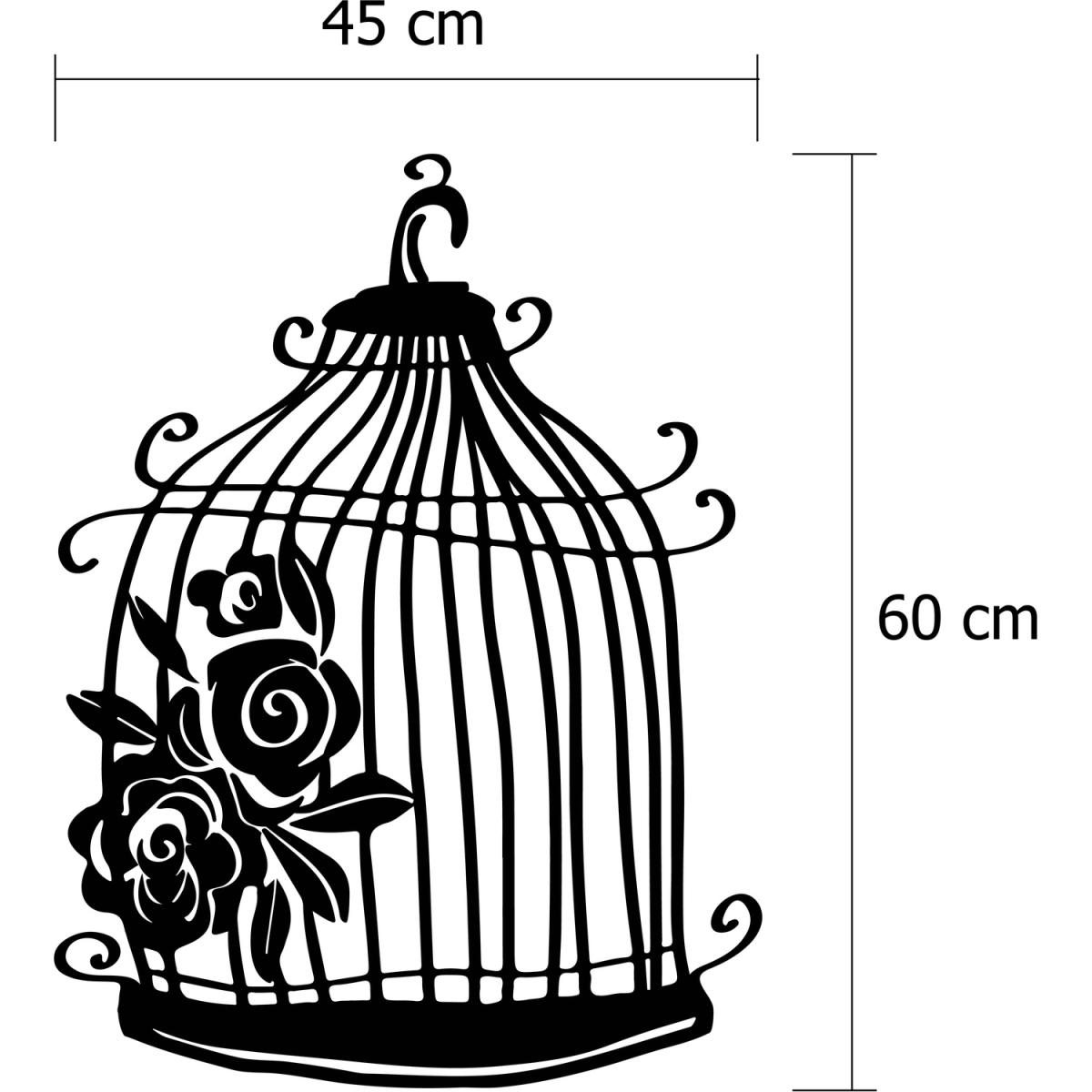 Cage  Wall Art Metal Decorative Object - Black - Black – image 2