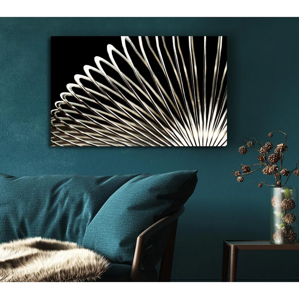 Coils Canvas Print Wall Art - Yellow / 50.8cm – image 4