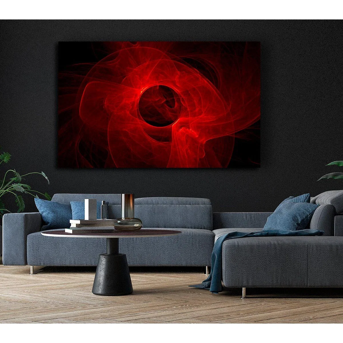 Red Planet Smoke Canvas Print Wall Art - Yellow / 66.04cm – image 4