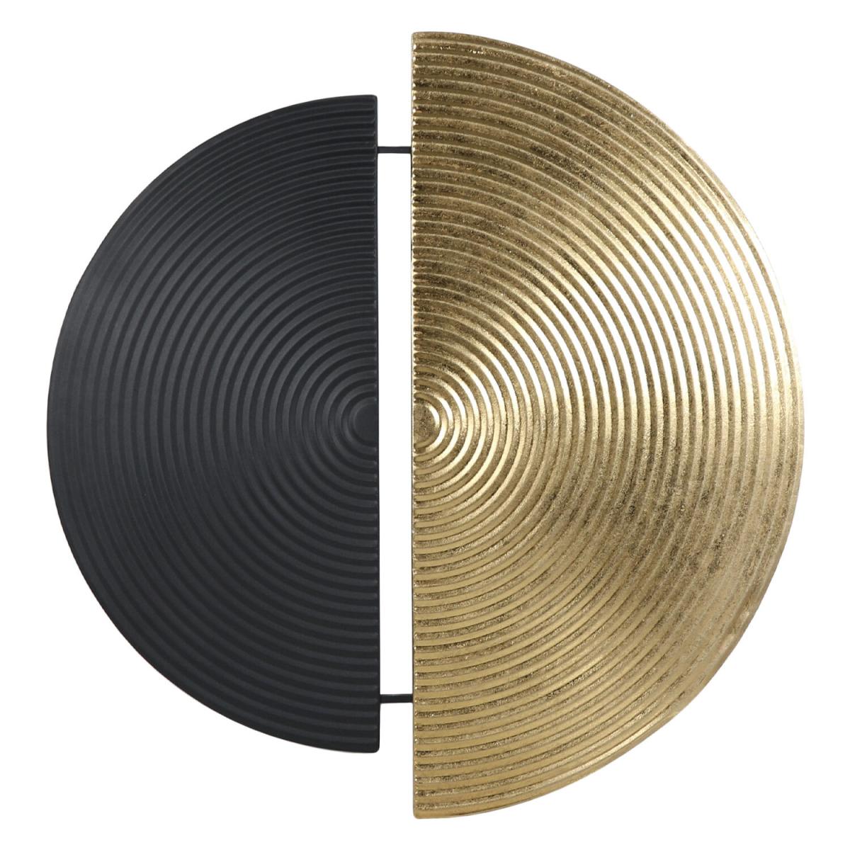 Geometric Black and Gold Metal Art – image 2