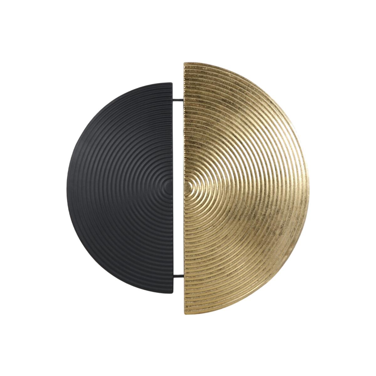 Geometric Black and Gold Metal Art – image 1