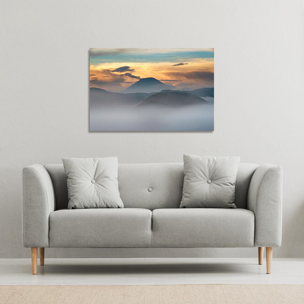 Bromo in morning time Canvas Print Canvas Print - Grey / 127cm / 101cm – image 1
