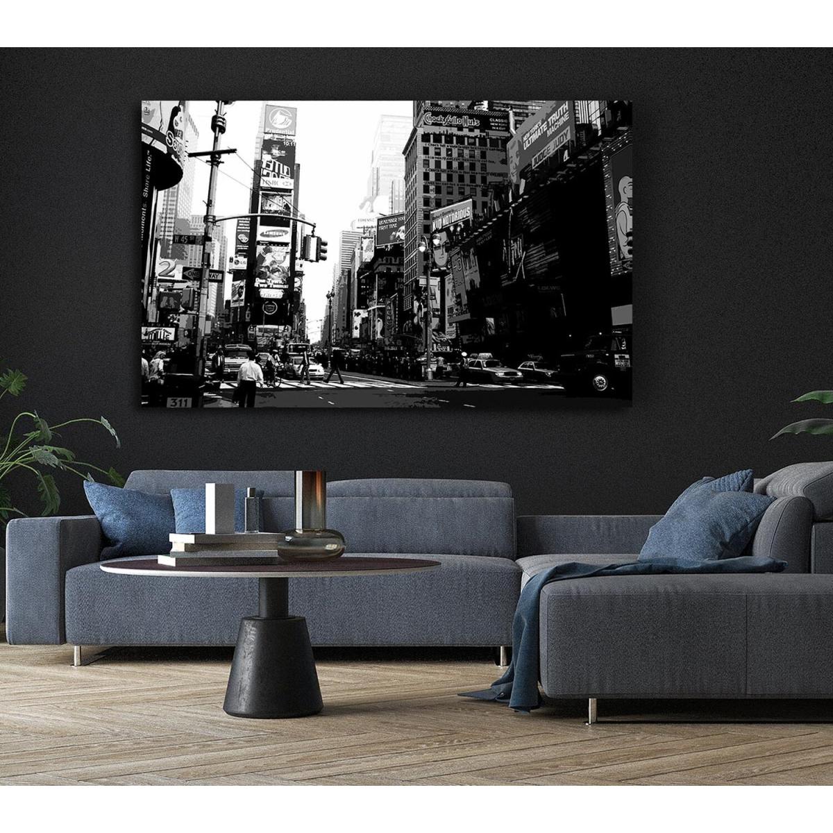 In The Heart Of Tokyo B n W Canvas Print Wall Art - Yellow / 50.8cm – image 4