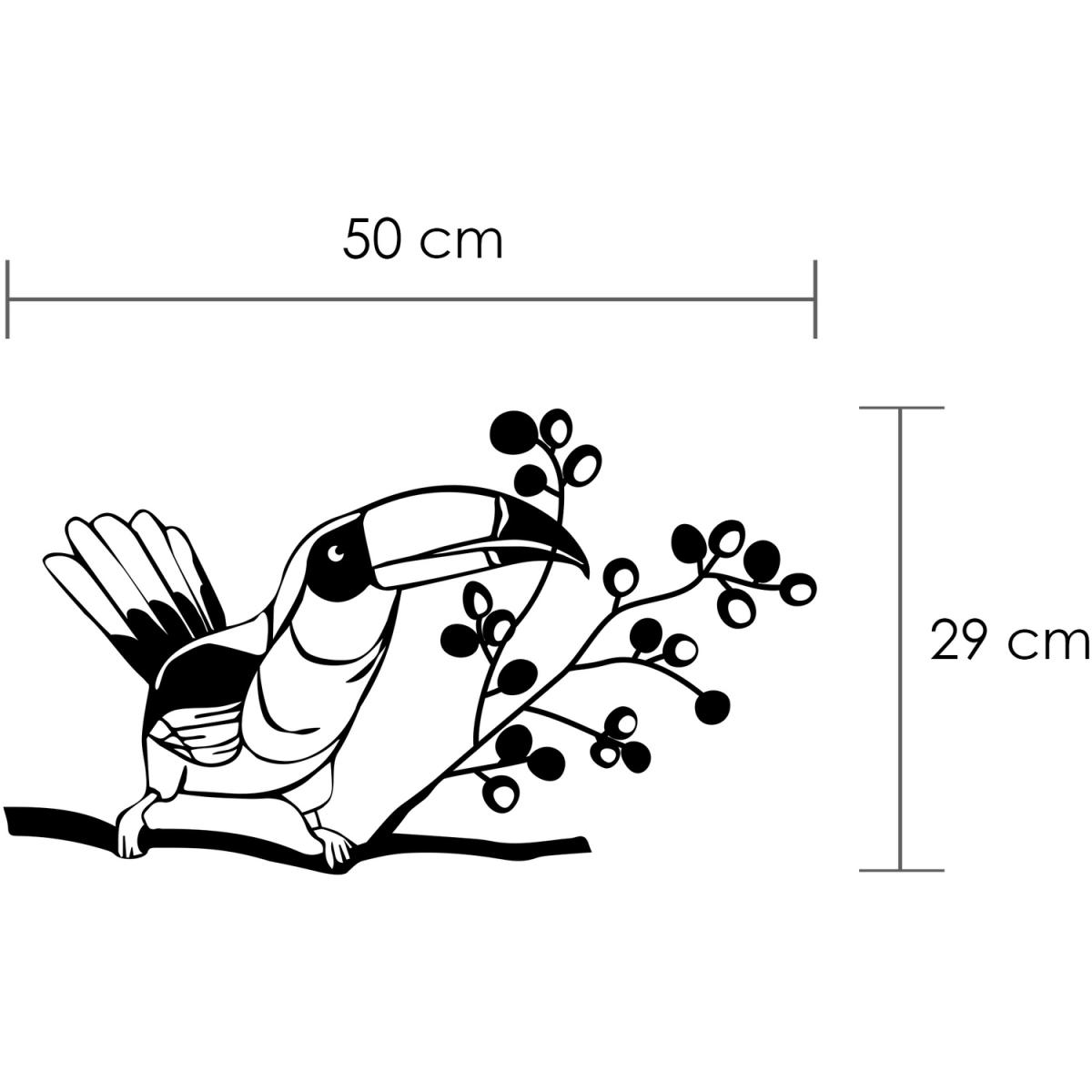 Toucan Theme  Wall Art Metal Decorative Object - Black - Black – image 3